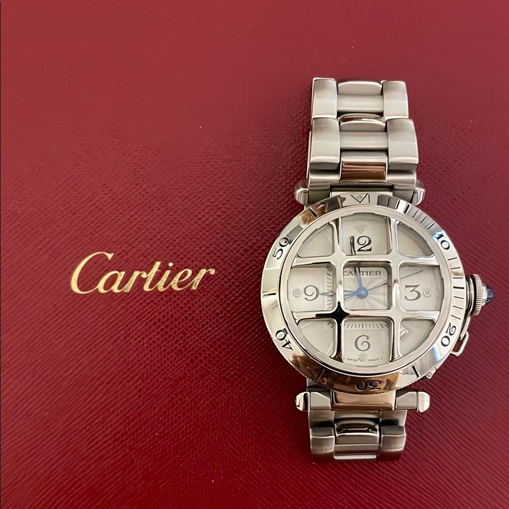 Cartier Pasha Automatic Grid Grille Watch!